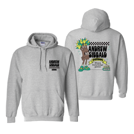 Cartoon Tree Hoodie - Sport Grey