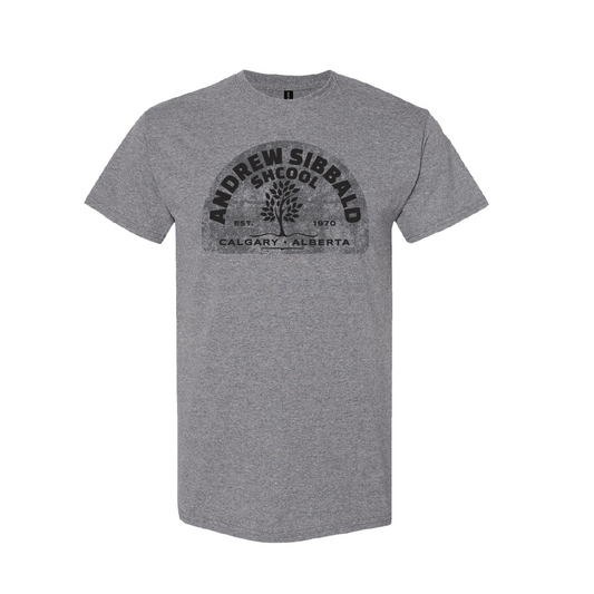 Distressed Logo Tee - Sport Grey