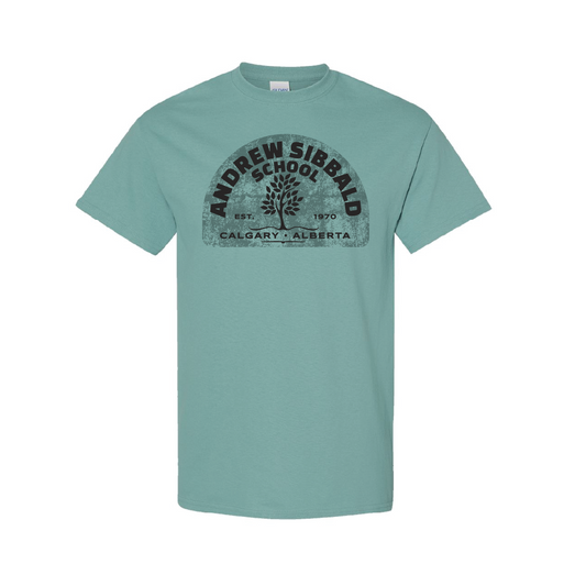 Distressed Logo Tee - Aquatic