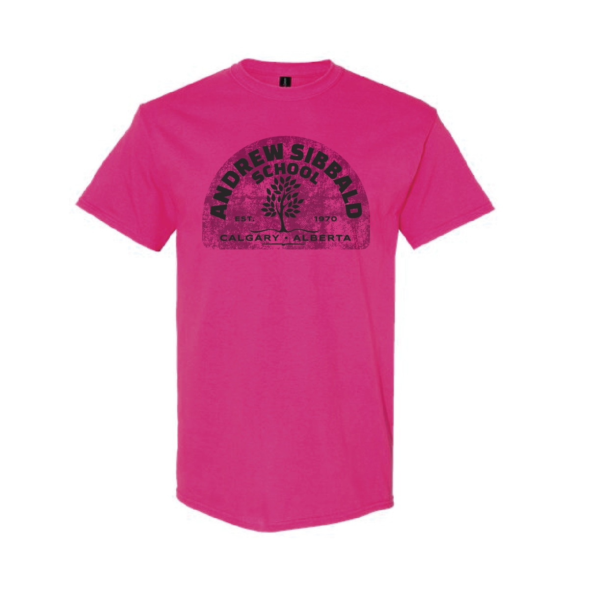 Distressed Logo Tee - Pink